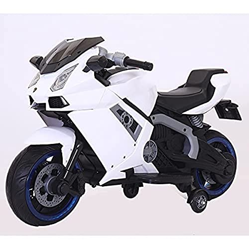 Sports Ride on Battery Bike for Kids, 1 to 6 Years, White