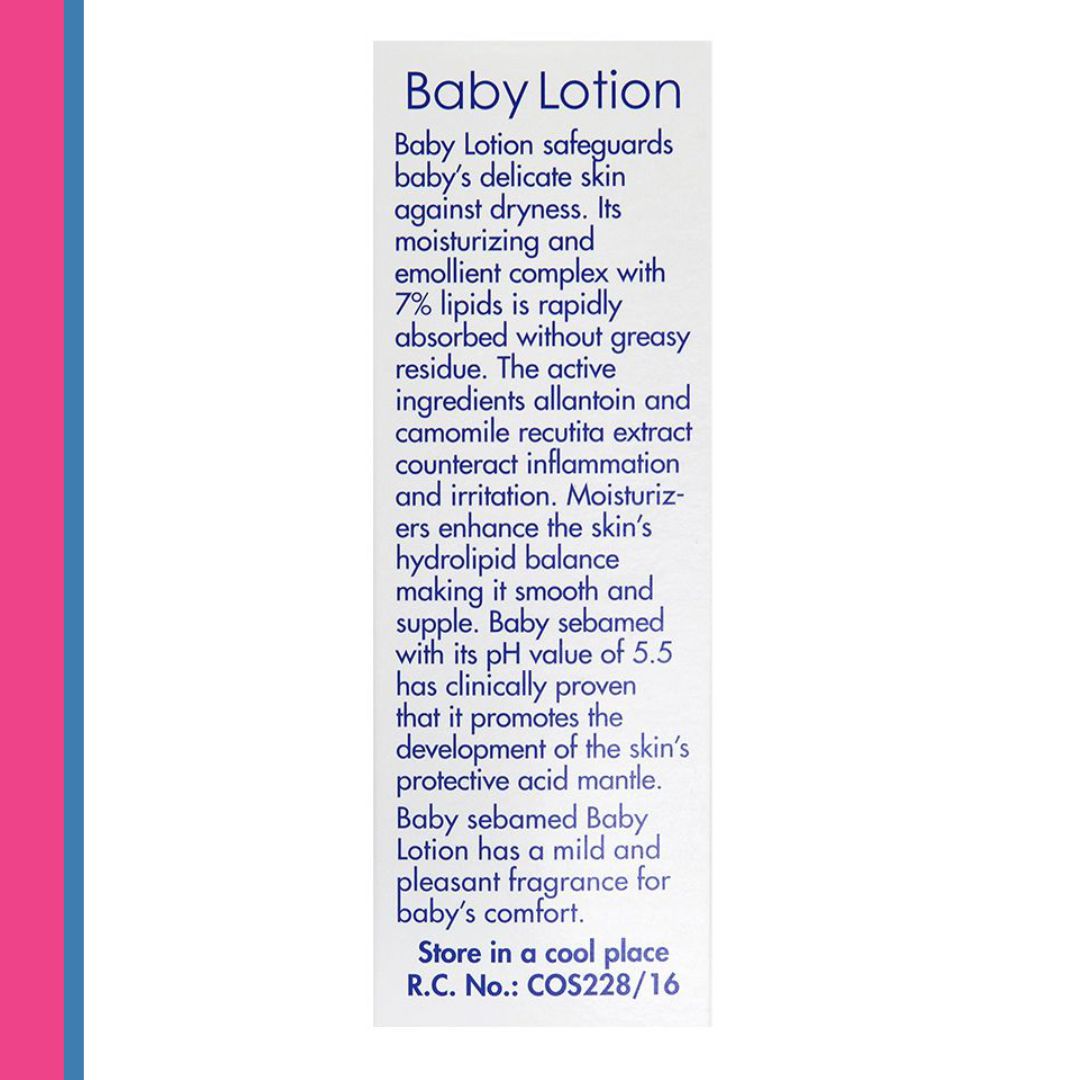 Sebamed Baby Lotion - 400 ml Moisturizers support the skin's hydro balance