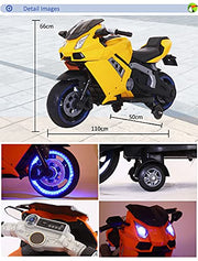 Sports Ride on Battery Bike for Kids, 1 to 6 Years, White