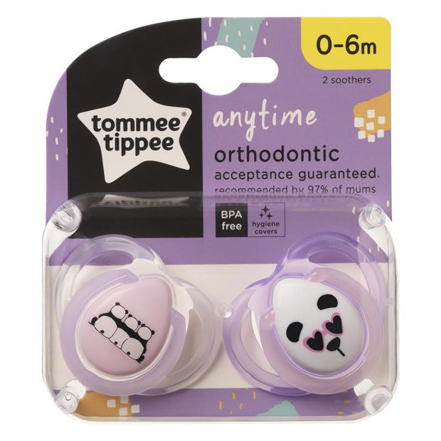 Tommee Tippee Closer To Nature Any Time Soothers 0-6 Months 2 Pack