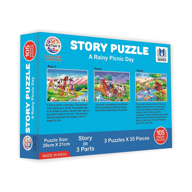 Ratna's Story Puzzle a Rainy Picnic Day