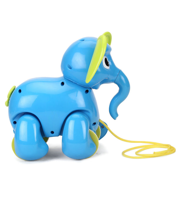 Giggles Alphy The Elephant Pull Along Toy - Blue