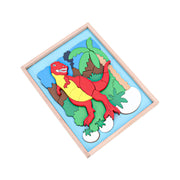 HILIFE Stubby 3D Dinosaur Board Puzzle Multicolor - 48 Pieces