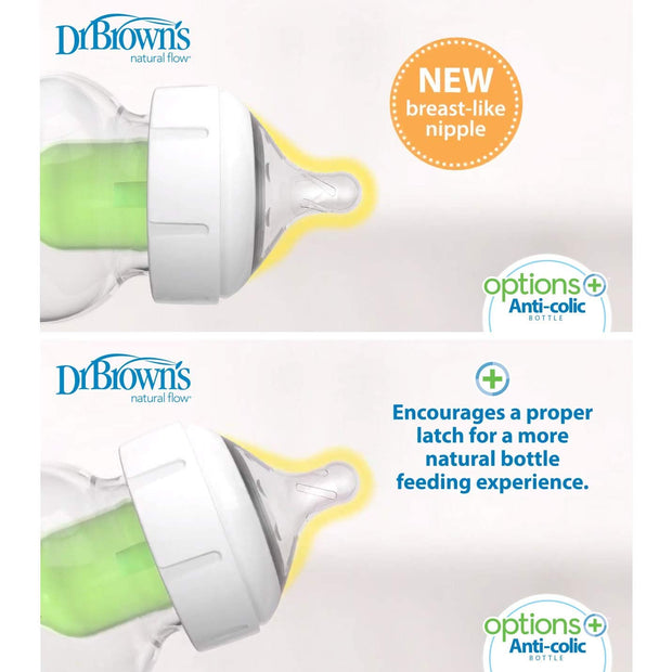 Dr. Brown's Natural Flow Options Wide Neck Baby Bottle (270 Ml, Pack of 1, Pink)