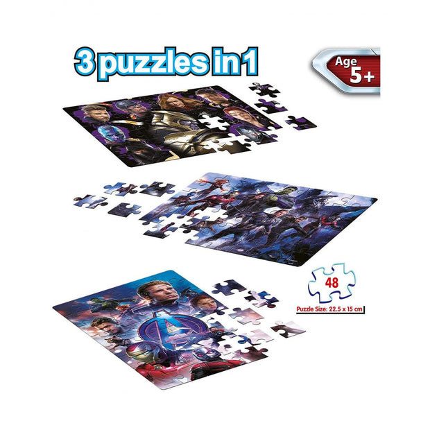 Frank Marvel Avengers Endgame 3 in 1 Jigsaw Puzzle - 48 Pieces