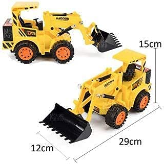 SR Enterprise Yellow JCB Cheetah Remote Control and LED Flash Lights JCB Plastic Truck Kids Toys Set (Yellow)