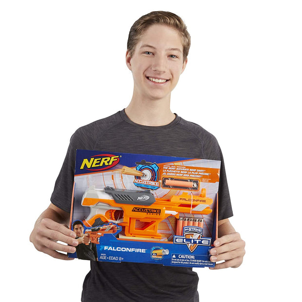 Nerf FalconFire AccuStrike Elite Blaster, Dart Storage, Includes Official AccuStrike Elite Darts Designed For Greater Accuracy, For Kids Ages 8 and up
