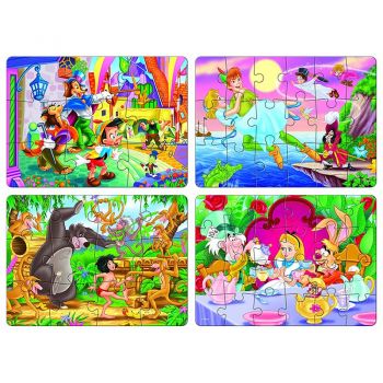 Frank Disney Classics 4 in 1 Jigsaw Puzzles