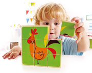 Hape-Wooden Farm Animals Block Puzzle