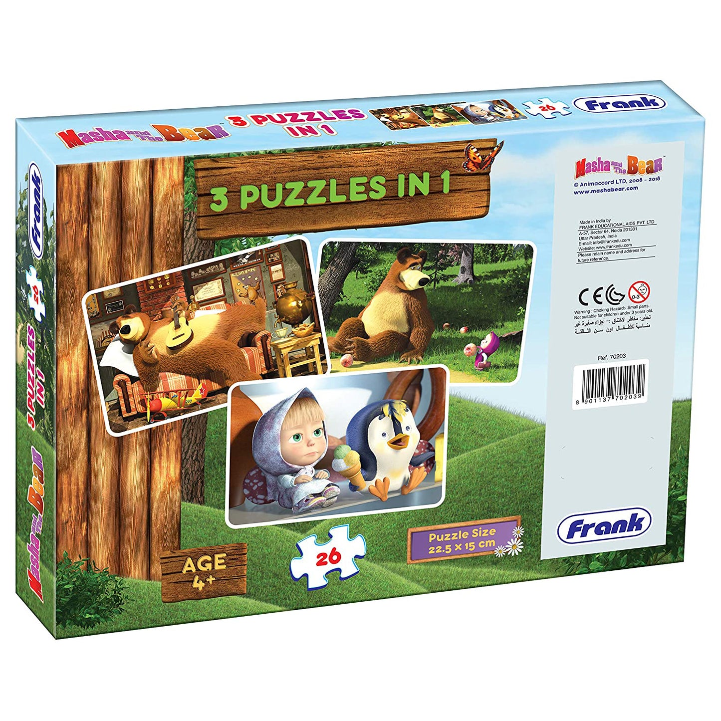 Frank Masha and the Bear 3 in 1 Puzzle