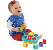 Fisher-Price Butterfly Shape Sorter, Six chunky, Colorful Shapes To Sort And Store Help Baby Fine Motor Skills Take Flight, Multicolor, Plastic