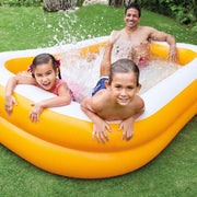 Intex 90in x 58in x 18in Outdoor Inflatable Family Swim Center, Orange