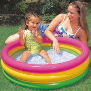 Intex 3KB Kid's Inflatable Baby Bath Tub Pool, 2ft, 3-4 years (Multicolour)
