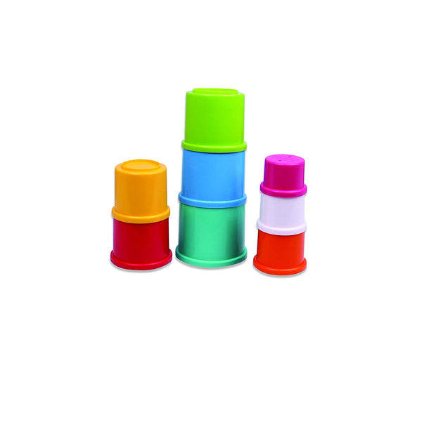Giggles - Gift Set Classic , Multicolour Baby Toy Gift Set for New Born , Stack,Nest,Link,Squeakers,Teether,Rattle ,