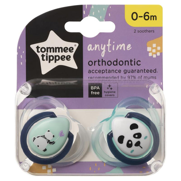 Tommee Tippee Closer To Nature Any Time Soothers 0-6 Months 2 Pack