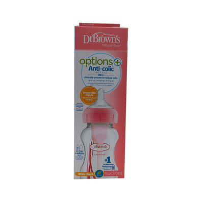 Dr.Brown's Natural Flow Options Anti colic Bottle 270ml(pink)